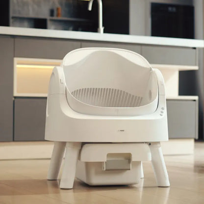 Petpivot Autoscooper Open-Top Automatic Self-Cleaning Cat Litter Box - Pull & Wrap, Odor-Free, Sealed Drawer Odor Traps, up to 14 Days Scoop-Free, 6.5L/1.72Gal & 7L/1.85Gal Capacities, Limited-Time 80 Total Waste Bags (Extra 60 Included), Sohochic