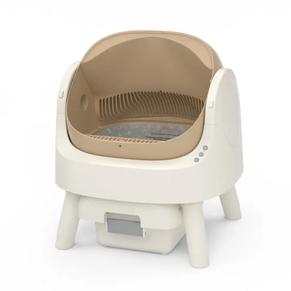 Petpivot Autoscooper Open-Top Automatic Self-Cleaning Cat Litter Box - Pull & Wrap, Odor-Free, Sealed Drawer Odor Traps, up to 14 Days Scoop-Free, 6.5L/1.72Gal & 7L/1.85Gal Capacities, Limited-Time 80 Total Waste Bags (Extra 60 Included), Sohochic