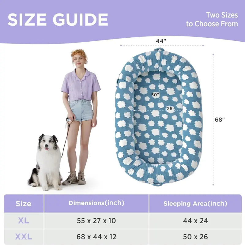 Lesure Jacquard Donut Dog Bed - Original Design Pattern,Cute Home Decor as Gift for Pet,Washable Cover Cute Home Decor as Gift for Pet,Anti Slip Bottom