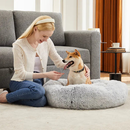 Sweetcrispy Modern Orthopedic Memory Foam Pet Bed for Large Dogs - Auction Use, 20.0"L X 24.0"W X 8.0"Th, 3-Sided Bolsters, Supportive Sofa Design, Detachable Fleece Cover, Waterproof, Non-Slip Base, Washable