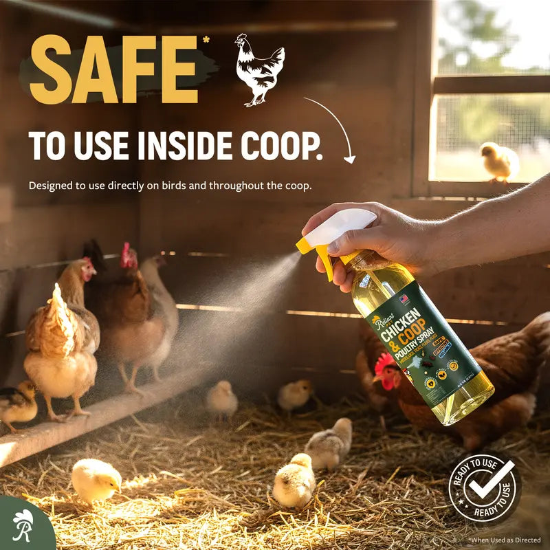 Reliant Pet Chicken & Coop Poultry Spray for Mites,Lice,Ticks,Fleas and Flies - Safe for Use on Chickens and No Egg Removal Needed - Sale - Mother'S Day Sale - Father'S Day Sale - Deals for You Days Sale