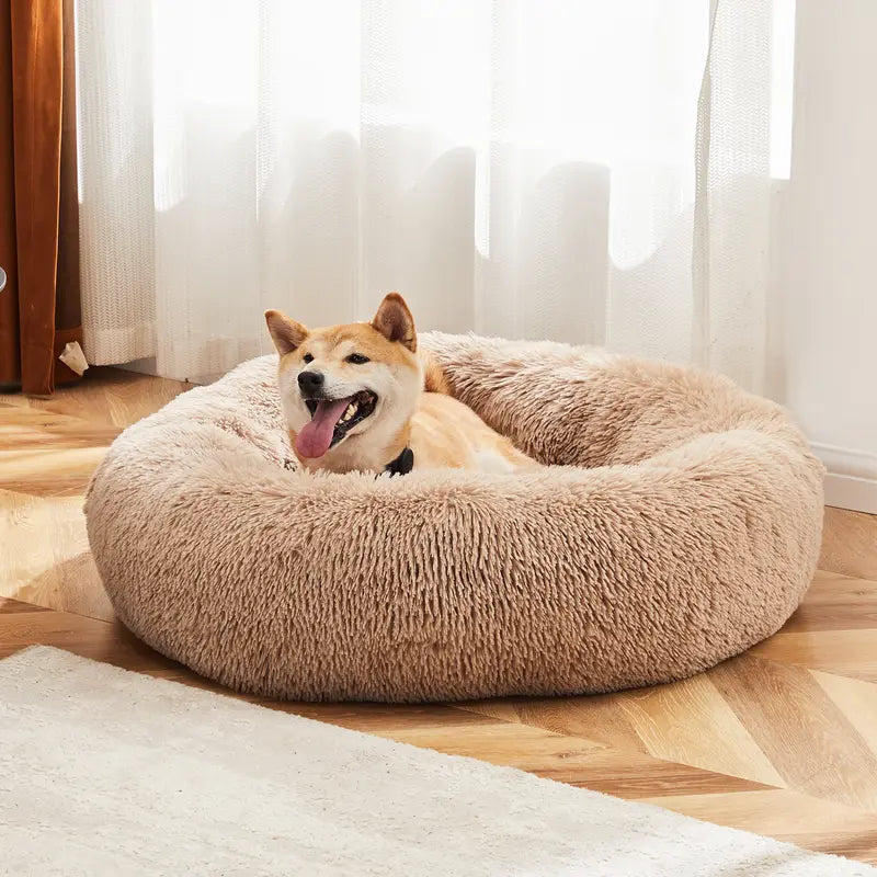 Sweetcrispy Modern Orthopedic Memory Foam Pet Bed for Large Dogs - Auction Use, 20.0"L X 24.0"W X 8.0"Th, 3-Sided Bolsters, Supportive Sofa Design, Detachable Fleece Cover, Waterproof, Non-Slip Base, Washable