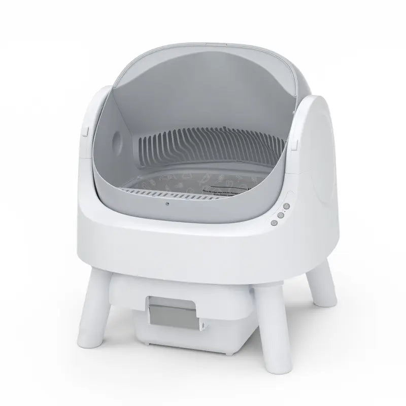 Petpivot Autoscooper Open-Top Automatic Self-Cleaning Cat Litter Box - Pull & Wrap, Odor-Free, Sealed Drawer Odor Traps, up to 14 Days Scoop-Free, 6.5L/1.72Gal & 7L/1.85Gal Capacities, Limited-Time 80 Total Waste Bags (Extra 60 Included), Sohochic