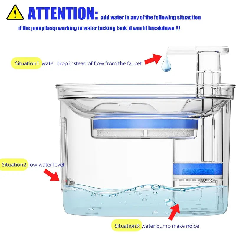 74Oz/2.2L Automatic Pet Water Fountain Dog Water Dispenser, Stainless Steel Cat Water Feeder