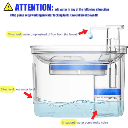 74Oz/2.2L Automatic Pet Water Fountain Dog Water Dispenser, Stainless Steel Cat Water Feeder