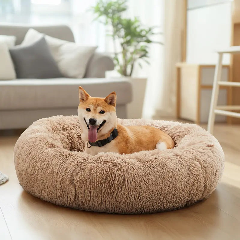 Sweetcrispy Modern Orthopedic Memory Foam Pet Bed for Large Dogs - Auction Use, 20.0"L X 24.0"W X 8.0"Th, 3-Sided Bolsters, Supportive Sofa Design, Detachable Fleece Cover, Waterproof, Non-Slip Base, Washable