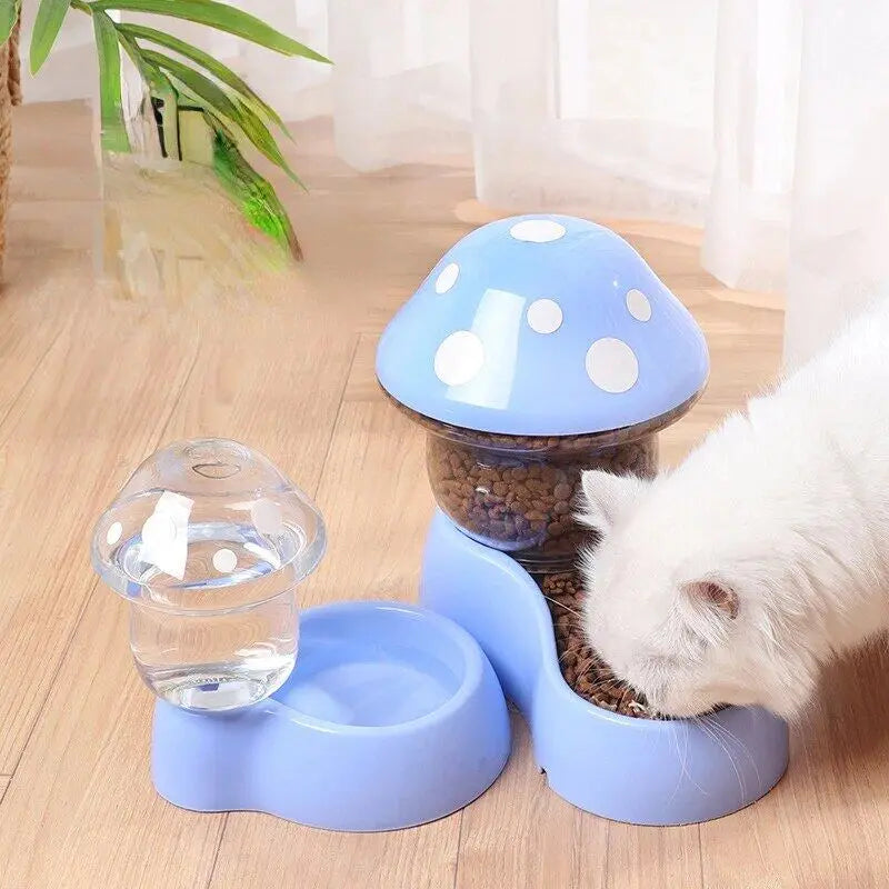 Smartpaws 1.8L Automatic Pet Feeder: Anti-Tipping Mushroom Bowl Design