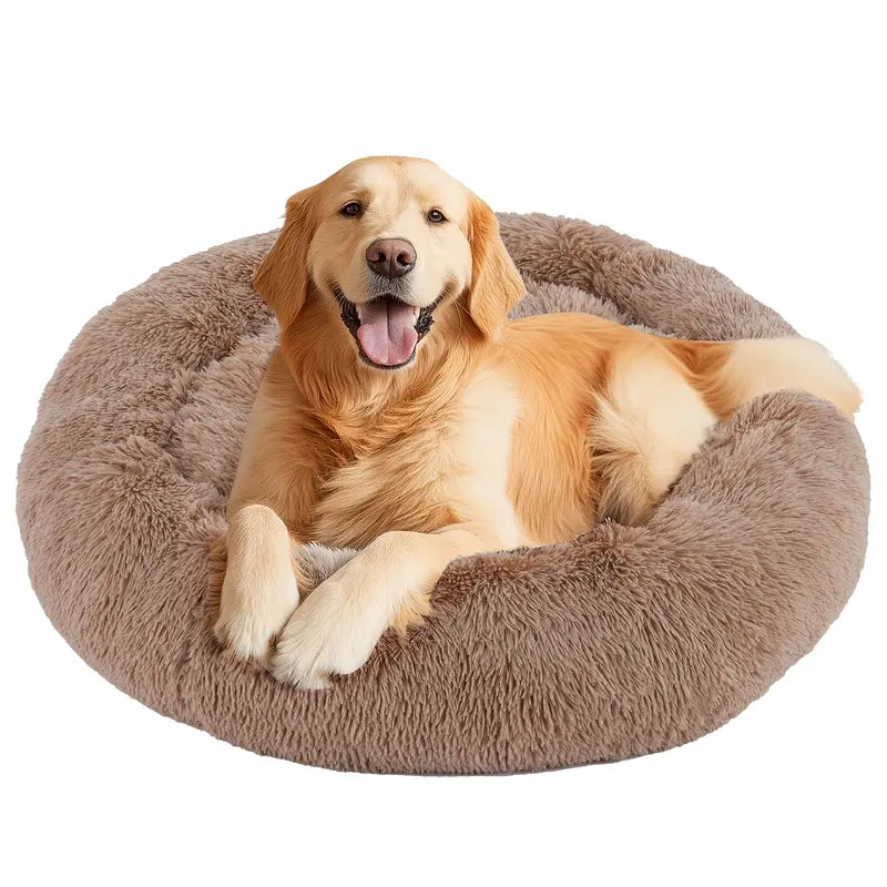 Sweetcrispy Modern Orthopedic Memory Foam Pet Bed for Large Dogs - Auction Use, 20.0"L X 24.0"W X 8.0"Th, 3-Sided Bolsters, Supportive Sofa Design, Detachable Fleece Cover, Waterproof, Non-Slip Base, Washable