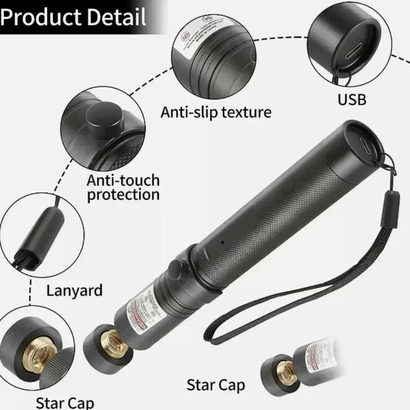 Rechargeable Green Laser Pointer/ Line Light Flashlight Long Distance Range for TV/LED/LCD Screens Flashlights Presentation, Laser Pointer Toy，Office / Outdoors / Cat/Astronomic / Construction Pet Supplies Cat Toy Petlovers