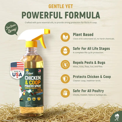 Reliant Pet Chicken & Coop Poultry Spray for Mites,Lice,Ticks,Fleas and Flies - Safe for Use on Chickens and No Egg Removal Needed - Sale - Mother'S Day Sale - Father'S Day Sale - Deals for You Days Sale